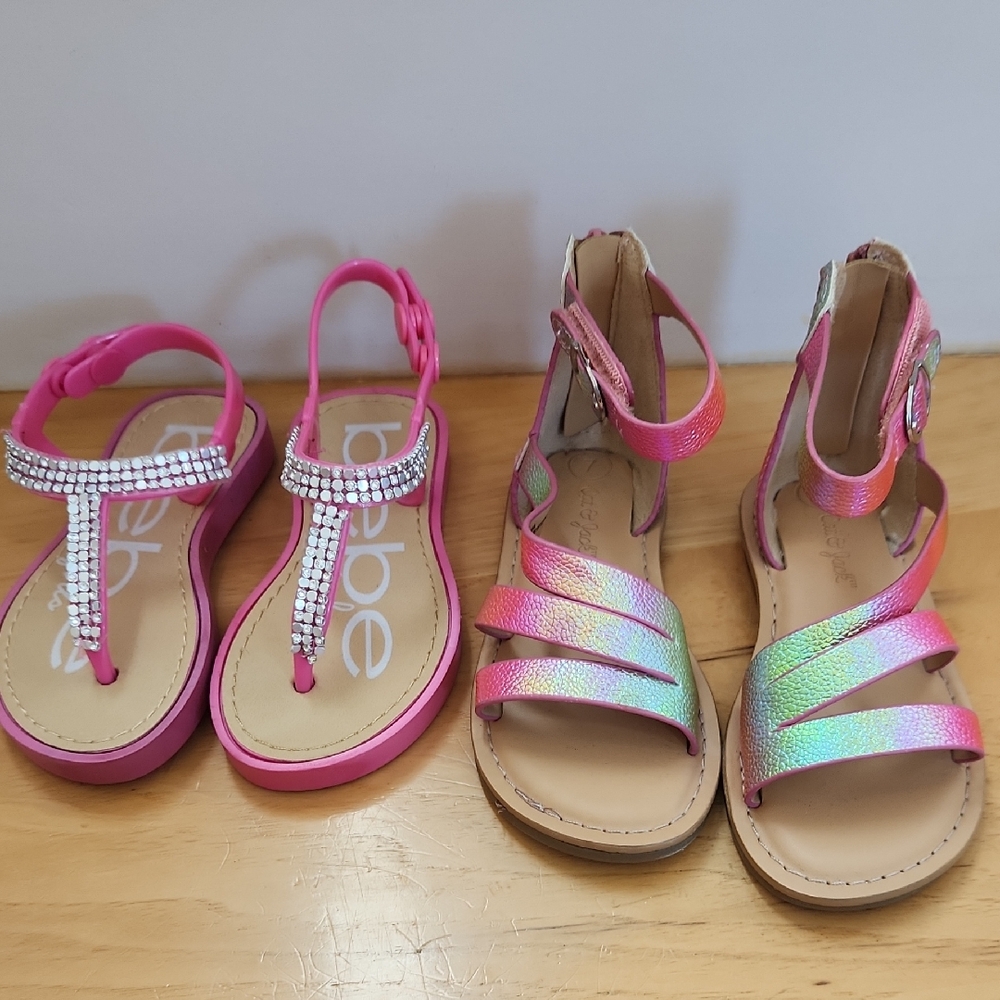 Bebe Pink Sandals with Rhinestones